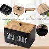 Cuarto de Lavandería de Madera Creativo con Tapa Caja para Bolitas de Lavandería Caja de Almacenamiento para Artículos de Tocador Caja de Almacenamiento para Escritorio de Sala de Estar