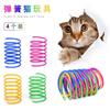 Juguete de plástico con resorte para gatos, pelota de juguete para gatos, autogolpe, fábrica de suministros para mascotas, venta caliente transfronteriza.