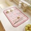Pad Drenador de Encimera de Cocina de Dibujos Animados Lindo Tela Tecnológica Pad Absorbente Mesa de Bar para el Hogar Aislamiento de Platos Pad para Lavabo