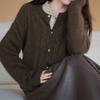 Suéter verde tipo cárdigan para mujer, abrigo, primavera 2024, nuevo, de moda, estilo occidental, holgado, estilo perezoso, top de punto pequeño