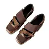 Versão em Pele de Ovelha Couro Genuíno Retrô Primavera 2025 Casual Sapatos Mary Jane Femininos Prata Sola Grossa Sapatos Pequenos de Couro Sapatos de Ballet