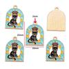 Accesorios de joyería DIY con goteo de aceite gato negro tarot accesorios decorativos aleación llavero con goteo de aceite colgante de pulsera W365
