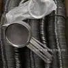 201 Aço Inoxidável Não Magnético 10cm de Largura Borda Ampla Grelhas de Óleo Sarja Criptografada Coador de Cozinha Peneira de Farinha Colher de Pesca de Óleo