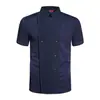 Uniforme de Chef de Hotel com Malha Respirável de Manga Curta para Restaurante Ocidental, Restaurante de Hot Pot, Restaurante de Fast Food, Uniforme de Trabalho de Cozinha para Mulheres de Verão com Impressão de Logotipo