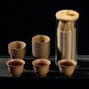Taza de Té Kung Fu de Cáscara de Arroz de Una Pieza para Envío Directo Juego de Té de Viaje Vajilla Engrosada de Grado Alimenticio Resistente a Altas Temperaturas Gruesa Duradera Ecológica