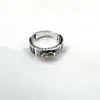 Plata Tailandesa pequeño Sapo Dorado Valiente Diamante mortero Sutra del Corazón anillo para hombres y mujeres fortuna granada retro mantra de seis caracteres personalidad tendencia
