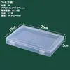 Caja de Plástico PP Transparente Caja de Almacenamiento Rectangular Papelería Joyería Embalaje Piezas Caja Vacía A prueba de Polvo Caja de Almacenamiento de Escritorio