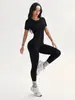 Macacão de Yoga Transfronteiriço Personalizado, Costas Abertas Grandes com Tiras, Calça Fitness de Cintura Alta Sem Costura, Levanta Bumbum, Secagem Rápida, Macacão Modelador