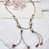 Colar de contas de cerâmica colorida Moda Retro Novo Estilo Chinês Personalidade Colar Longo Camada Dupla Colar Colar Avançado Atacado