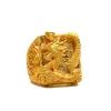 Grifo de oro arena de Vietnam relieve dominador personalidad masculina anillo abierto latón chapado oro 24k joyería ventas directas