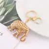 Llavero de Metal con Elefante de Pedrería Anillo Animal Regalo de Navidad Colgante para Mochila Venta Caliente Transfronteriza Mayoreo