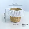 Macetas de Flor de Paja, Cestas de Flores Navideñas, Contenedores para Plantas Suculentas, Cestas de Regalo, Cestas de Abrazo, Recipientes Decorativos para Plantas Verdes