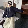 Abrigo de Otoño para Niñas 2026 Nuevo Modelo para Estudiantes de Secundaria, Cárdigan con Cremallera Estilo Coreano, Sudadera con Capucha para Niñas de Primavera y Otoño