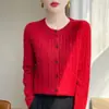 Dmr-549 Cardigan Bordado Suéter de Tricô Jaqueta Cardigan Manga Longa Novo Estilo