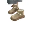 Botas de Neve Retrô com Solado Grosso Femininas 2026 Outono/Inverno Novo Estilo Aveludadas Espessadas Aumentadoras de Altura Quentes Casuais Botas Curtas Botas Martin