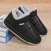 Zapatillas de algodón impermeables, bolsa de tacón para casa, zapatos para hombres y mujeres de mediana edad y mayores, bolsa de tacón, zapatos de nido de talla grande, zapatos de algodón, zapatos de invierno