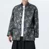 Otoño 2026 Nuevo Estilo Chino Satén Dragón y Fénix Auspicioso Jacquard Retro Traje Tang Chaqueta Holgada Cuello Alto Abrigo Zhongshan