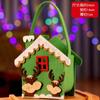 Nueva bolsa de fieltro navideña, bolsa de dulces, bolsa de mano con decoración de manzana de Nochebuena, bolsa de regalo portátil para niños, personalización
