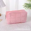 Bolsa de maquillaje de almohada, bolsa de almacenamiento de artículos de tocador de gran capacidad, bolsa de maquillaje de felpa, bolsa portátil de almacenamiento de maquillaje para viajes, bolsa de tocador
