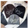 Gorro de Punto con Borde Enrollado Estilo Coreano para Mujer, Otoño e Invierno, Circunferencia de Cabeza Grande, Gorro de Lana Holgado, Gorro de Punto Liso Cálido, Gorro Holgado