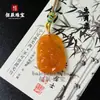 Colgante Ángel Guardián de los Doce Signos del Zodíaco de Jade Amarillo Dragón Natural Regalo para el Año de Nacimiento Colgante de Jade Amarillo Collar de Color Jade Amarillo