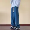 Jeans vintage de pierna recta para hombre, estilo primavera y otoño, pantalones casuales de marca de moda americana de la calle, pantalones anchos sueltos de moda para hombre