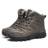 Botas de Nieve para Hombre Talla Grande Nuevas Invierno Terciopelo Cálido para Caminar al Aire Libre Botas de Algodón para Mediana Edad y Adultos Mayores Zapatos de Algodón Gruesos