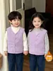Colete de Veludo Cotelê Infantil para Meninos e Meninas, Colete Quente de Algodão para Crianças Pequenas no Outono e Inverno, Colete de Botão Único Estilo Coreano