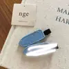 Pinza para el pelo de mezclilla con lazo retro lindo para niñas, Pinza de diseño con estrellas, Pinza para el pelo de moda Y2K, Adorno para la cabeza