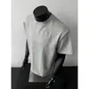 Camisa Polo Estilo Minimalista, Camiseta de Algodón Air de Manga Corta para Hombre, Top Holgado de Verano con Media Manga, Ajuste Limpio Hombro Regular