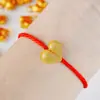 Acessórios Antigos em Ouro Banhado em Formato de Coração, Contas em Formato de Pêssego sem Desbotar com Furo Passante, Contas Espaçadoras para Joias DIY, Pulseiras e Colares