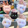 Llavero Bola de Gato Ruborizado Juguete de Peluche Lindo Colgante para Mochila Bolso de Mujer Muñeca Exquisita Baratija para Estudiante