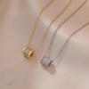 Collar de Acero de Titanio de Cintura Pequeña de Circonita Estilo Coreano para Mujer Colgante de Diamante de Lujo Ligero Exquisita Cadena de Clavícula de Alta Gama para Celebridad de Internet Venta al por Mayor