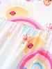 26 Vestidos Nuevos de Princesa para Verano, Vestidos para Niñas Estilo Europeo y Americano, Vestidos Infantiles de Manga Corta con Cuello Redondo y Estampado de Dibujos Animados, Una Pieza Envío Directo
