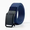 Cinturón de Lona para Hombre Hebilla Automática Casual Versátil Moda Cinturón Forrado Engrosado Nylon Traje de Trabajo Entrenamiento Militar Cinturón de Moda