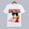 One Piece Luffy Essolon Animación Ropa Circundante Camiseta de Dibujos Animados de Manga Corta para Adolescentes y Estudiantes