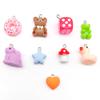 Mezcla 10 Resina Pato Hongo Dona Oso Colgante diy Aretes Bolsa Llavero Accesorios para Funda de Teléfono