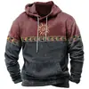 Sudadera con Capucha Estilo Étnico Retro de Moda Sol Pequeño Impresión 3D Otoño Diario Casual Pulóver de Moda para Hombre