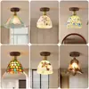 Luz principal de sala de estar estilo japonês, luminária de teto estilo madeira, iluminação colorida de concha pastoral de alta qualidade para quarto principal, escritório e sala de jantar