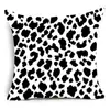 Funda de Almohada con Estampado de Animales Nuevo Estampado de Leopardo Transfronteriza Felpa Corta para Sofá del Hogar Cojín de Soporte Lumbar Funda al por Mayor Plegable