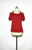 Spot wish Amazon quente europeu e americano gola V costura manga curta renda casual solta camiseta para mulheres