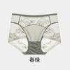 Calcinhas de Renda Cetim Retro Francesas para Mulheres Tamanho Grande Corte Sexy Tela Transparente Sem Costura Cobertura do Quadril Calcinhas Femininas