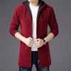Exportación comercio exterior otoño e invierno sudadera con capucha para hombre suéter largo holgado de talla grande abrigo cárdigan de punto ropa de hombre