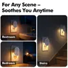 Luz Nocturna LED RGB de Siete Colores con Control Remoto, Brillo Ajustable, Sensor de Luz, Ruido Blanco para Dormir