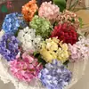 Hortensia 3D Tallo Único Hortensia Anna Arreglo de Escenario Flores Artificiales Arreglo Floral Romántico para Boda Flores Artificiales Decorativas