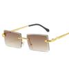 Gafas de Sol Metálicas Clásicas Cuadradas Sin Montura con Decoración de Cabeza de Serpiente Transfronterizas Europeas y Americanas Retro para Hombre y Mujer Nuevas 5337