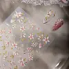 Pegatinas para Uñas Flor de Durazno Esmaltadas Estilo Antiguo Populares de Sky, Pegatinas de Decoración para Uñas Impermeables DIY Estilo Chino en Relieve