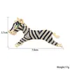Moda Retro Europea y Americana Broche de Tigre Año Zodiacal del Tigre Pin Conmemorativo de Aleación de Diamante Unisex Corsage Decorativo