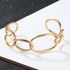 Pulsera Minimalista de Círculo de Metal Conectado Personalizada Moda Colocación para Hombre y Mujer Accesorios Estilo Europeo Anillo de Mano Anillo de Mano de Moda
