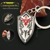 A Lenda de Zelda Around Kingdom Tears Mini Guard Shield Modelo de Arma Chaveiro de Brinquedo de Metal Completo